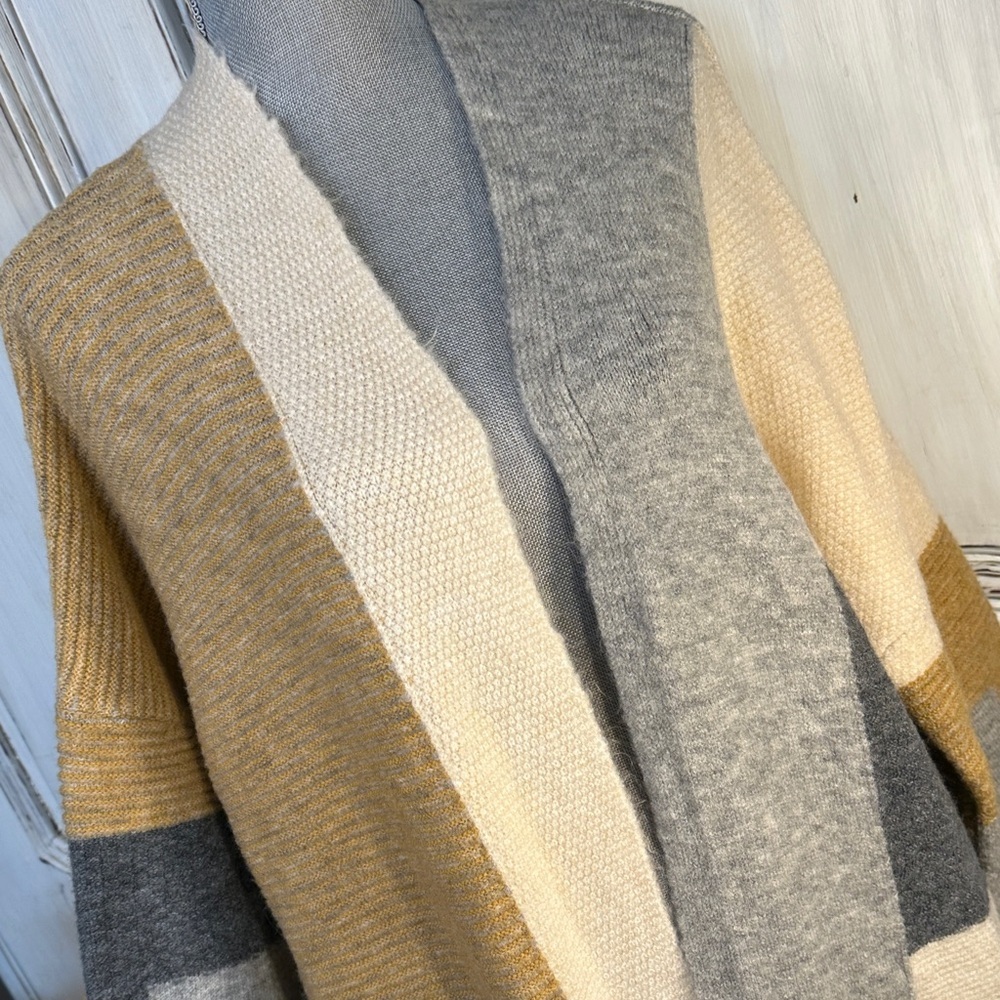 Topshop Oversized Colorblock Open Front Cardigan - Picture 2 of 12